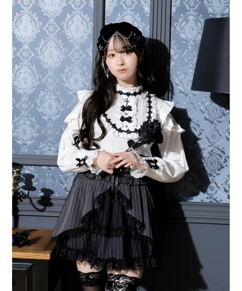 NOEMIE（ノエミー） tシャツ ゴシックローズヨークオープンショルダー