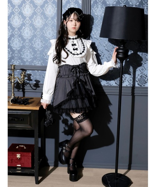 オープンショルダーカットソー NOEMIE（ノエミー） tシャツ ゴシックローズヨークオープンショルダー