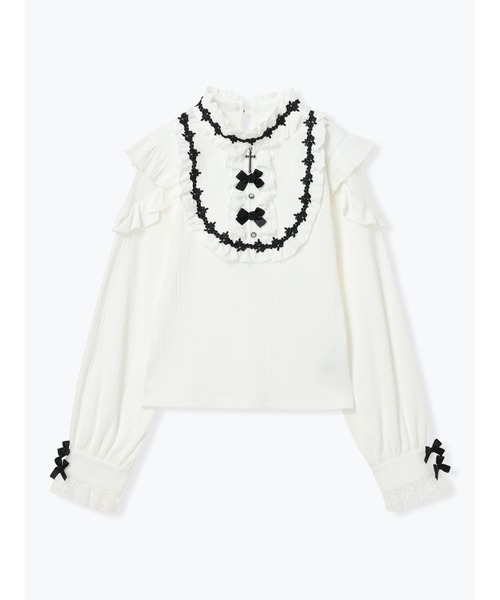 オープンショルダーカットソー NOEMIE（ノエミー） tシャツ ゴシックローズヨークオープンショルダー