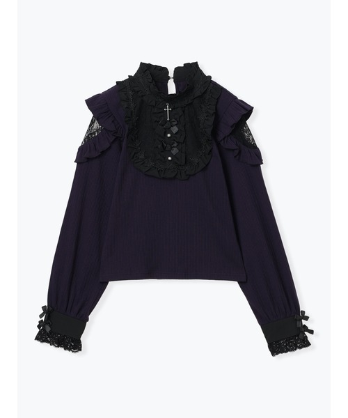 NOEMIE（ノエミー） tシャツ ゴシックローズヨークオープンショルダー