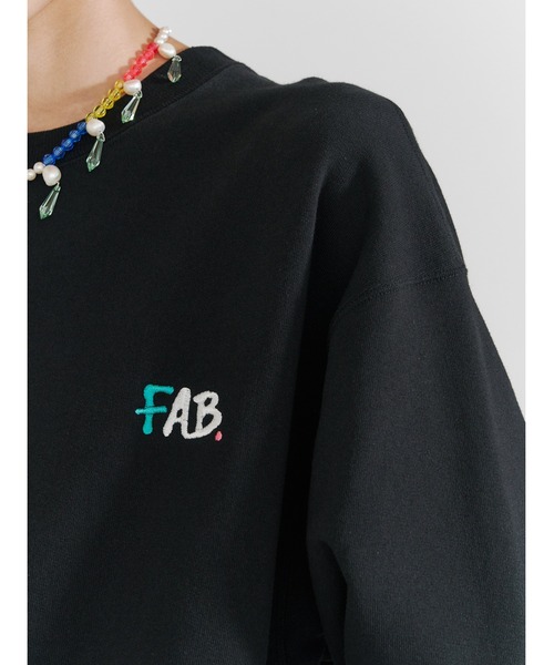 「PAMEO POSE」 スウェットカットソー LONG ブラック レディース_画像5