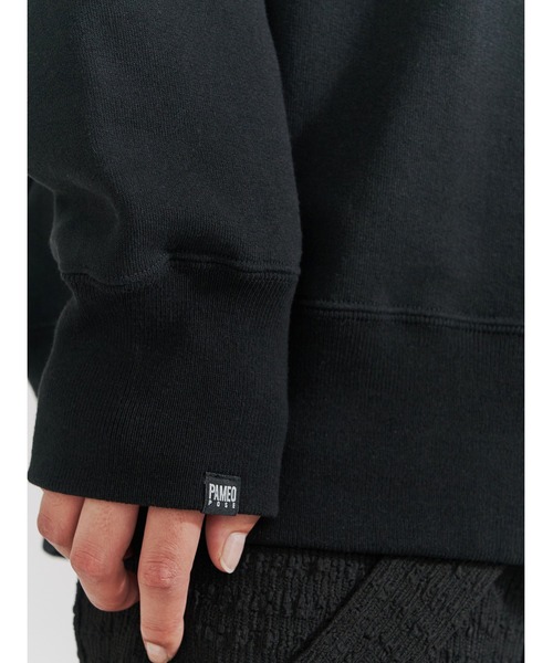 「PAMEO POSE」 スウェットカットソー LONG ブラック レディース_画像6