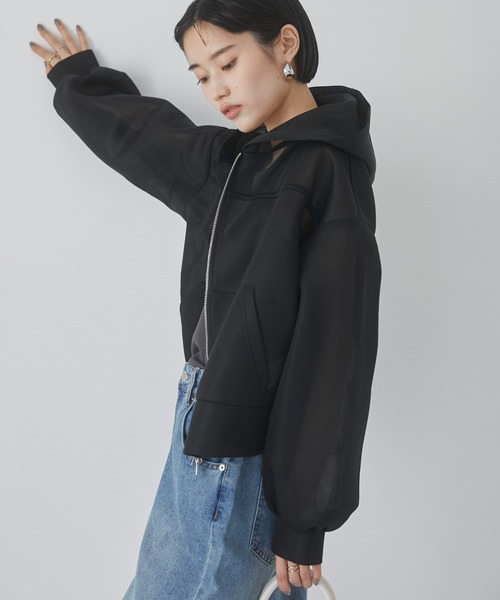 「ANGIE」 スウェットカットソー FREE グレイッシュブルー レディース_画像4