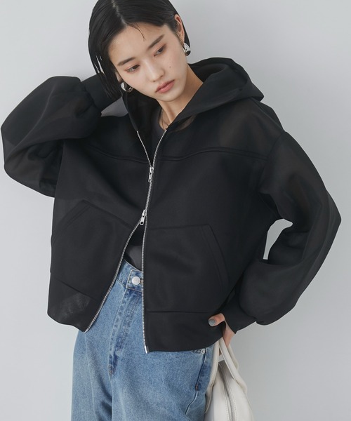 「ANGIE」 スウェットカットソー FREE グレイッシュブルー レディース_画像6