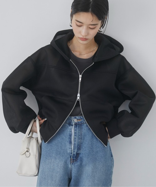 「ANGIE」 スウェットカットソー FREE グレイッシュブルー レディース_画像8