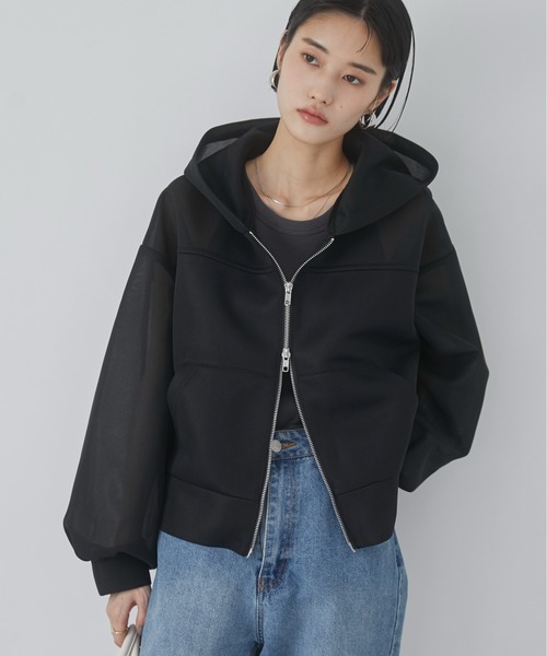 「ANGIE」 スウェットカットソー FREE グレイッシュブルー レディース_画像9