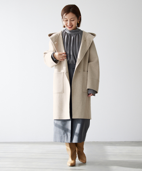 ★IENA／イエナ／ウールコート／Pコート／アイボリー／size38★ IENA（イエナ） コート 38 ベージュ レディース : ZOZOTOWN Yahoo!店