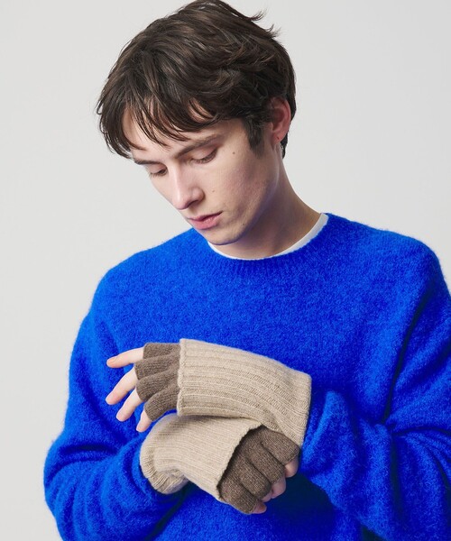 美品 Maison Margiela フィンガーレス グローブ ネイビー 手袋 u-stream_mmg0000001065