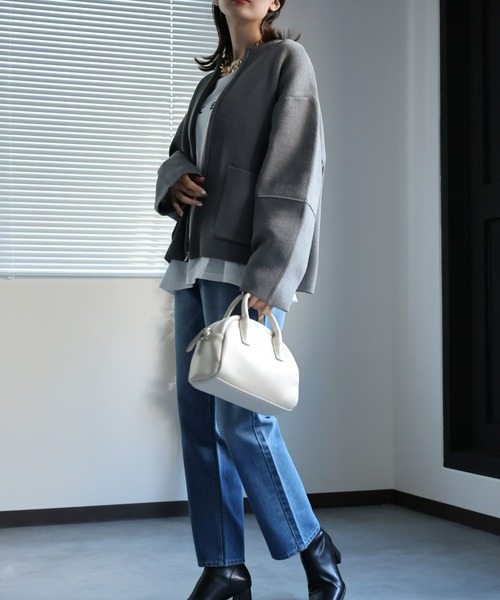 samiko様　アイボリー　mサイズ　カーディガン ZIPハイネックカーディガン/AMERICAN HOLIC（アメリカンホリック）の