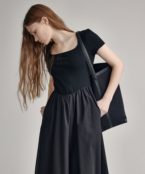 Fano Studios」 ドッキングワンピース S ブラック レディース