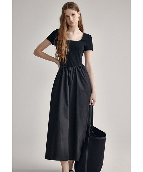 Fano Studios」 ドッキングワンピース S ブラック レディース