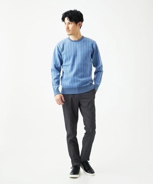 MK MICHEL KLEIN HOMME セーター ニット 「クルーネック/洗濯機で