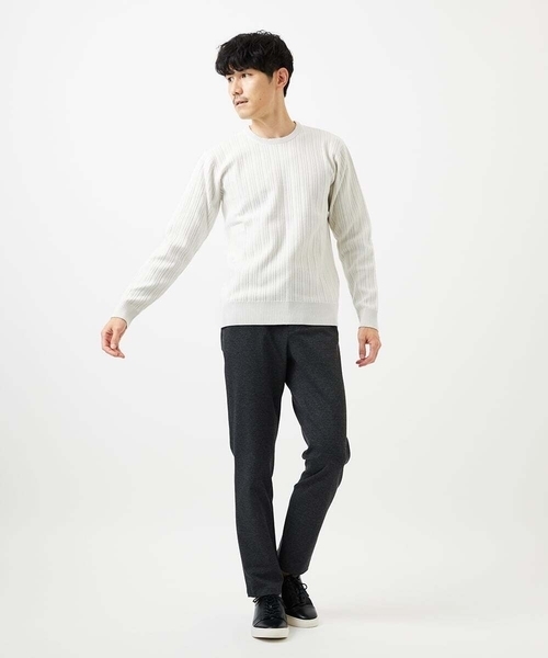 MK MICHEL KLEIN HOMME セーター ニット 「クルーネック/洗濯機で