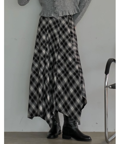 Re:EDIT（リエディ） スカート 「2025 WINTER PRE ORDER」起毛チェック