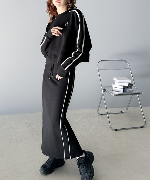 「mily bilet」 スウェットカットソー LARGE オートミール レディース_画像2