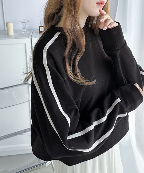 「mily bilet」 スウェットカットソー LARGE オートミール レディース_画像5