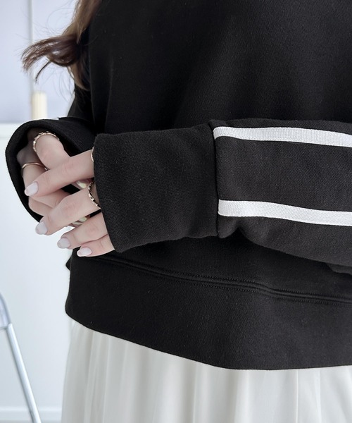 「mily bilet」 スウェットカットソー LARGE オートミール レディース_画像7