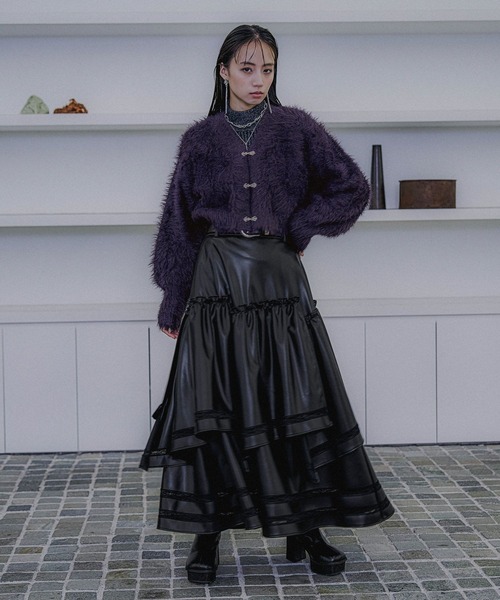 HARE（ハレ） カーディガン シャギーチャイナニットカーディガン(HARE