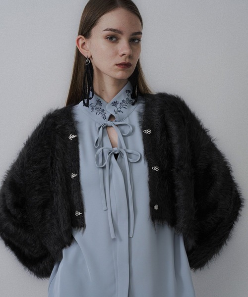 HARE（ハレ） カーディガン シャギーチャイナニットカーディガン(HARE