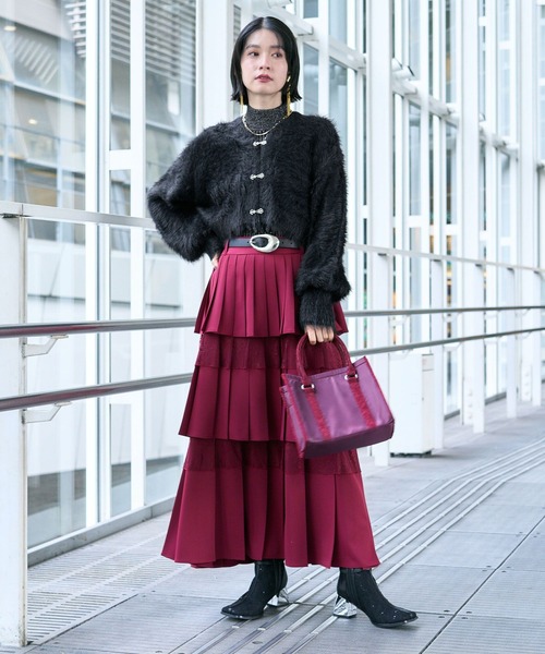 HARE（ハレ） カーディガン シャギーチャイナニットカーディガン(HARE