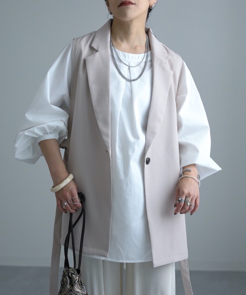 「ap retro」 ベスト FREE ブラック レディース_画像4