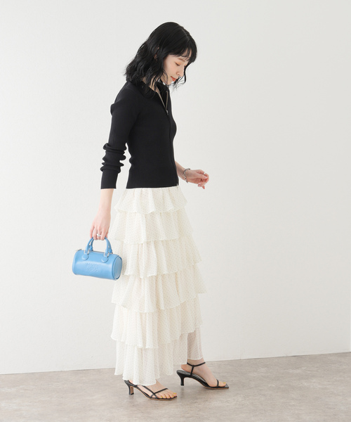 「U by SPICK&SPAN」 ニットカーディガン FREE ブラック レディース_画像3