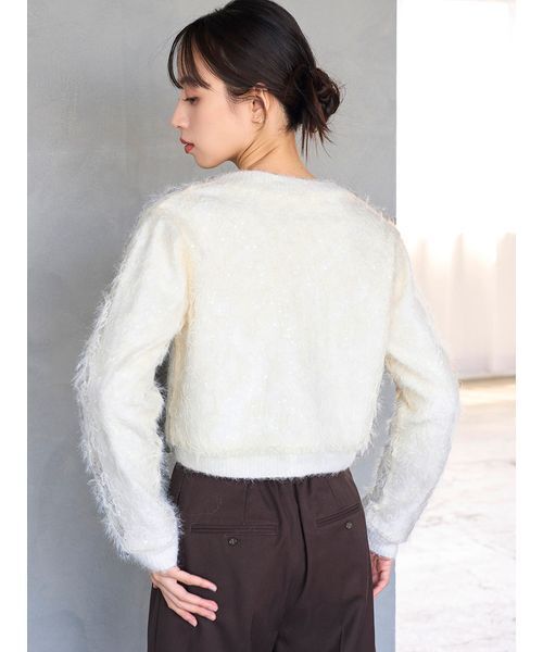 SNIDEL（スナイデル） カーディガン ストラクチャーレースニット