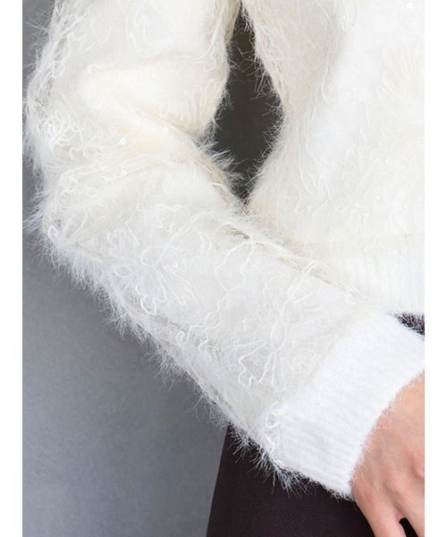 SNIDEL（スナイデル） カーディガン ストラクチャーレースニット