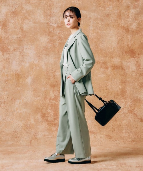 レディース GLOBALWORK GLOBAL WORK（グローバルワーク） スラックス MEDIUM モカ レディース