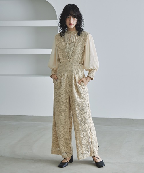 「niana」 パンツドレス M ダークカーキ レディース_画像2