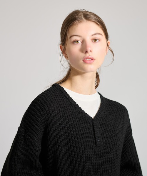 「WETTEMPT」 長袖ニット SMALL ネイビー メンズ_画像7