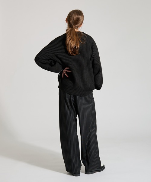 「WETTEMPT」 長袖ニット SMALL ネイビー メンズ_画像9