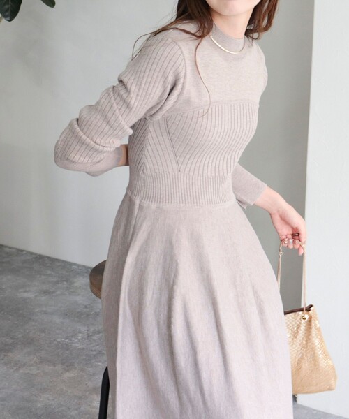 「fredy emue」 ニットワンピース 38 グレー レディース_画像8
