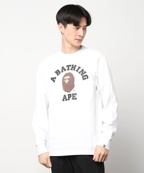 A BATHING APE（アベイシングエイプ） 長袖Tシャツ X-LARGE グレー