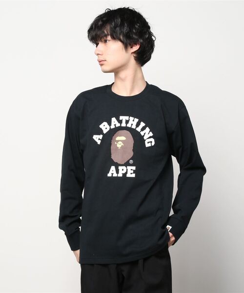 A BATHING APE（アベイシングエイプ） 長袖Tシャツ X-LARGE グレー