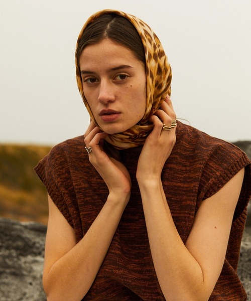 「soerte」 ノースリーブニット 2 ブラウン メンズ_画像4