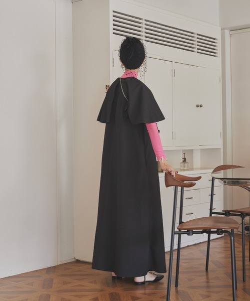 「PERNA」 ノースリーブワンピース M ブラック レディースの画像