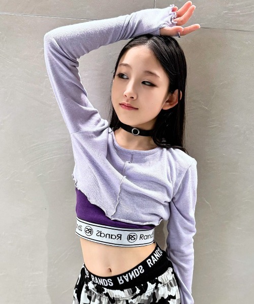 RandS tシャツ エアリーニットメロウトップス kids キッズ 子供服