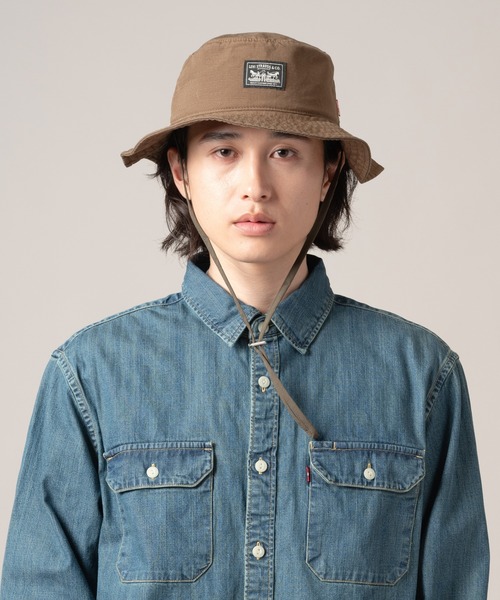 Levi's（リーバイス） 帽子 ハット ドローストリング バケットハット
