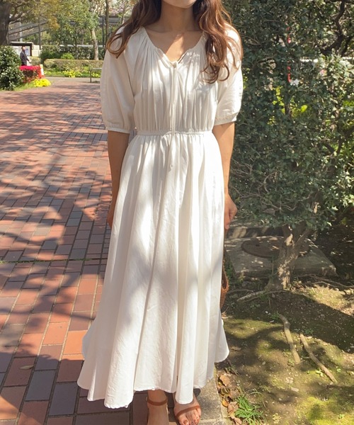 「LAUIR」 半袖ワンピース MEDIUM ブラック レディース_画像5