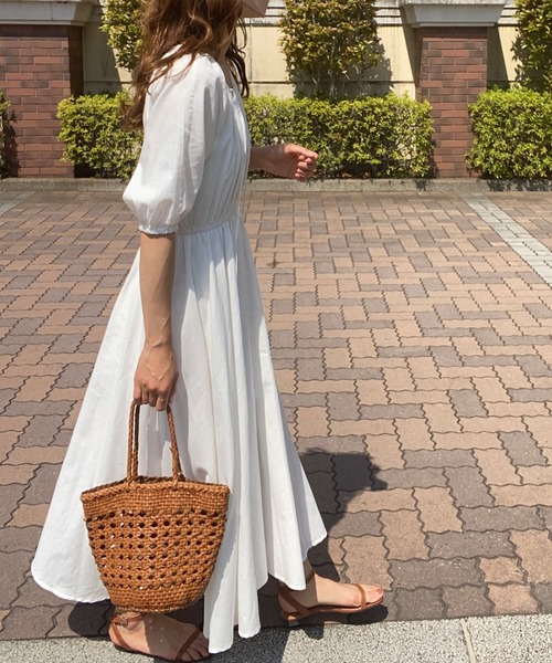 「LAUIR」 半袖ワンピース MEDIUM ブラック レディース_画像8