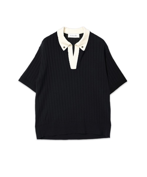 CULLNI（クルニ） セーター ニット Wide Rib Skipper Collar Short