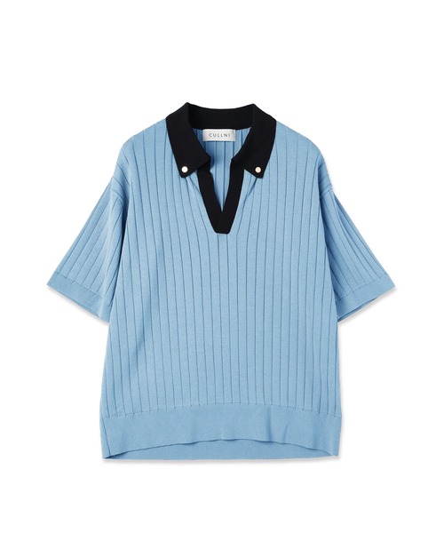 CULLNI（クルニ） セーター ニット Wide Rib Skipper Collar Short