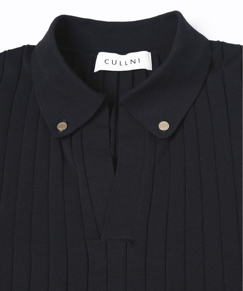 ニット/セーター willfully  skipper round cut rib tops CULLNI（クルニ） セーター ニット Wide Rib Skipper Collar Short