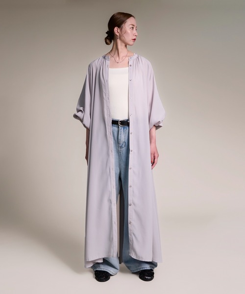 「folka」 長袖ワンピース FREE ライトグレー レディース_画像3