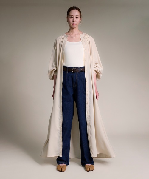 「folka」 長袖ワンピース FREE ライトグレー レディース_画像7