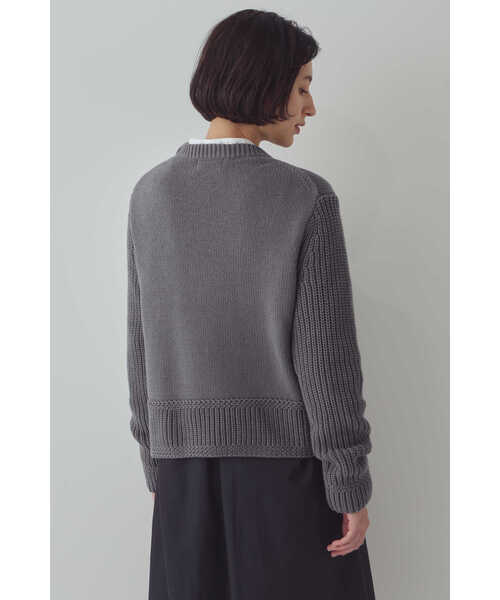 「human woman」 長袖ニット MEDIUM グレー系その他 レディース_画像7