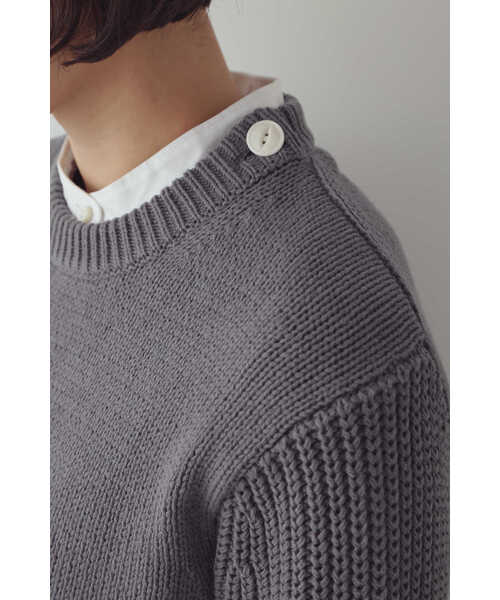 「human woman」 長袖ニット MEDIUM グレー系その他 レディース_画像9