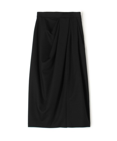 CABaN（キャバン） スカート ウールツイル ドレープミディスカート