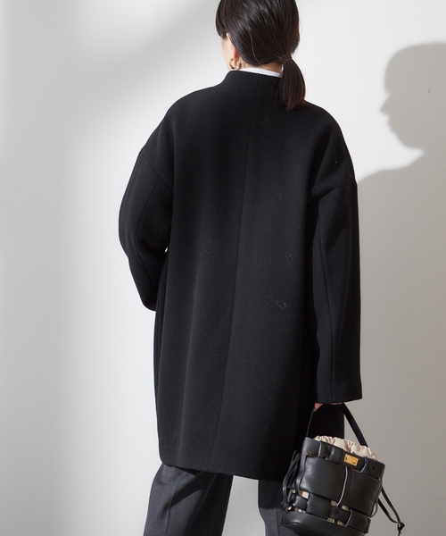 JOURNAL STANDARD L'ESSAGE コート ネイビー 38 journal standard L'essage（ジャーナルスタンダード レサージュ